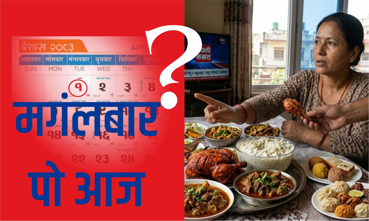 नयाँ वर्ष २०८३: निम्तो त मासु-चिउराको थियो, तर क्यालेन्डरले ‘मङ्गल’ गरिदियो !