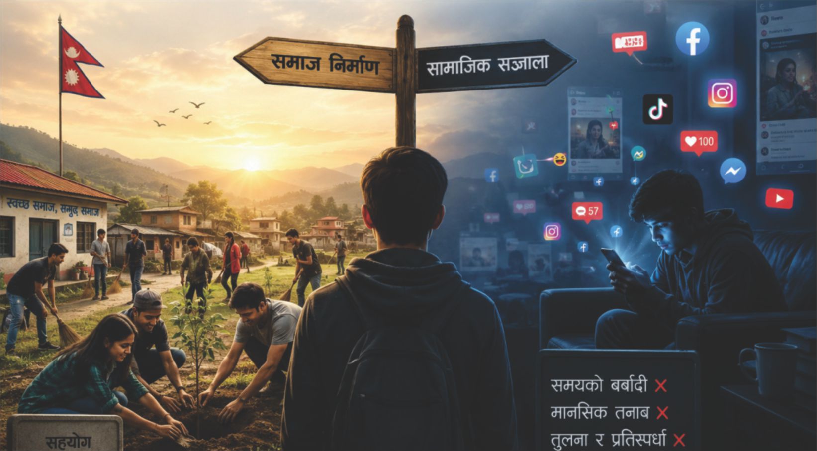 समय समाज निर्माणमा कि सामाजिक सञ्जालमा ?