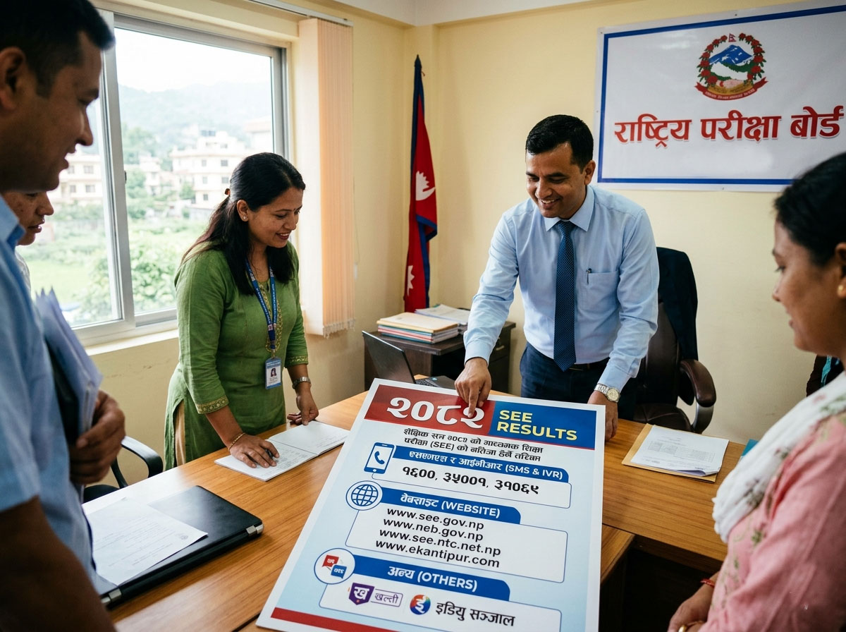 एसईई नतिजा सार्वजनिक हुँदै: यसरी हेर्न सकिन्छ मार्कसिटसहितको विवरण