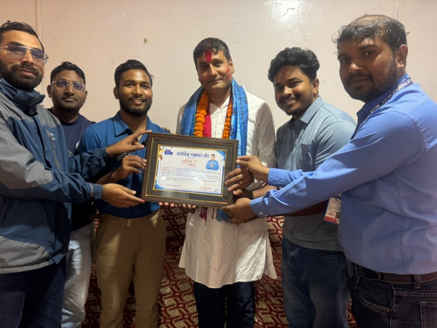 नवनिर्वाचित सांसद पन्तलाई चलचित्र पत्रकार सङ्घ पर्साको सम्मान, पर्यटन प्रवर्द्धनमा पहलको आग्रह