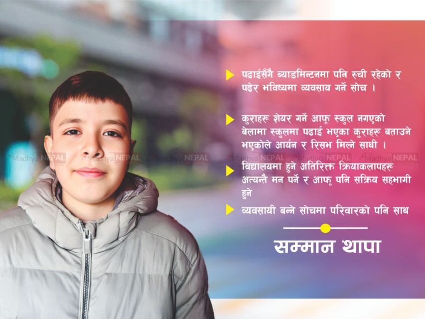 भविष्यमा व्यवसायी बन्ने सम्मानको चाहना