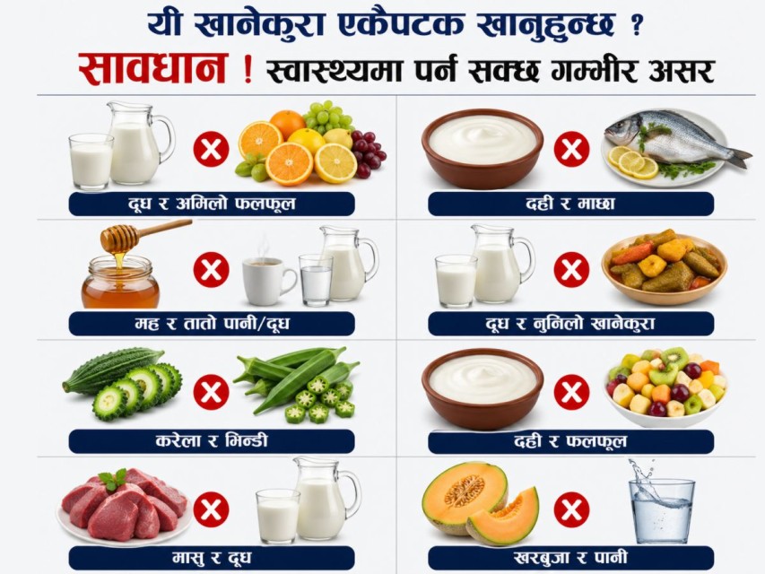 यी खानेकुरा एकैपटक खानुहुन्छ ? सावधान: अस्पताल पुग्नुपर्ने अवस्था आउन सक्छ!