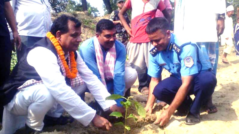 हरित प्रदेशका लागी मुख्यमन्त्रिद्वारा पर्सामा वृक्षारोप्न