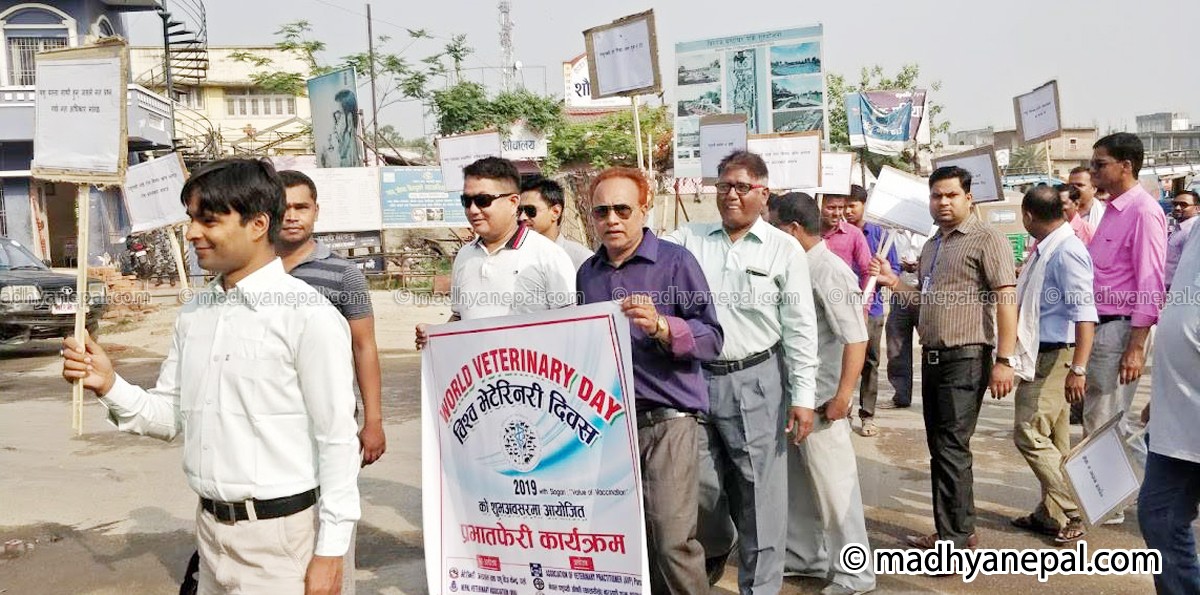 वीरगंजमा मनाईयो १८ औ विश्व भेटेरिनरी दिवस