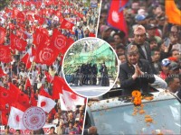 गणतन्त्रका पक्षधर र राजसंस्थाका समर्थक आमनेसामने: काठमाडौंका सडकमा ७८३ प्रहरी तैनाथ