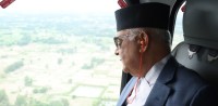प्रधानमन्त्री ओलीद्वारा तराई मधेशको सुक्खाग्रस्त क्षेत्रको हवाई अवलोकन