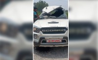 सिम्रौनगढका मेयर चढ्ने स्कारपियो दुर्घटना, चालक सामान्य घाईते