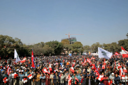 भृकुटीमण्डपमा कांग्रेस कार्यकर्ताको ओइरो: र्‍यालीले भरियो महाधिवेशन स्थल, केहीबेरमा उद्घाटन