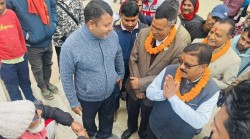 जसपा नेपालका उम्मेदवार रामनरेश यादवद्वारा वीरगञ्जको नगवामा सम्पर्क कार्यालय उद्घाटन र घरदैलो