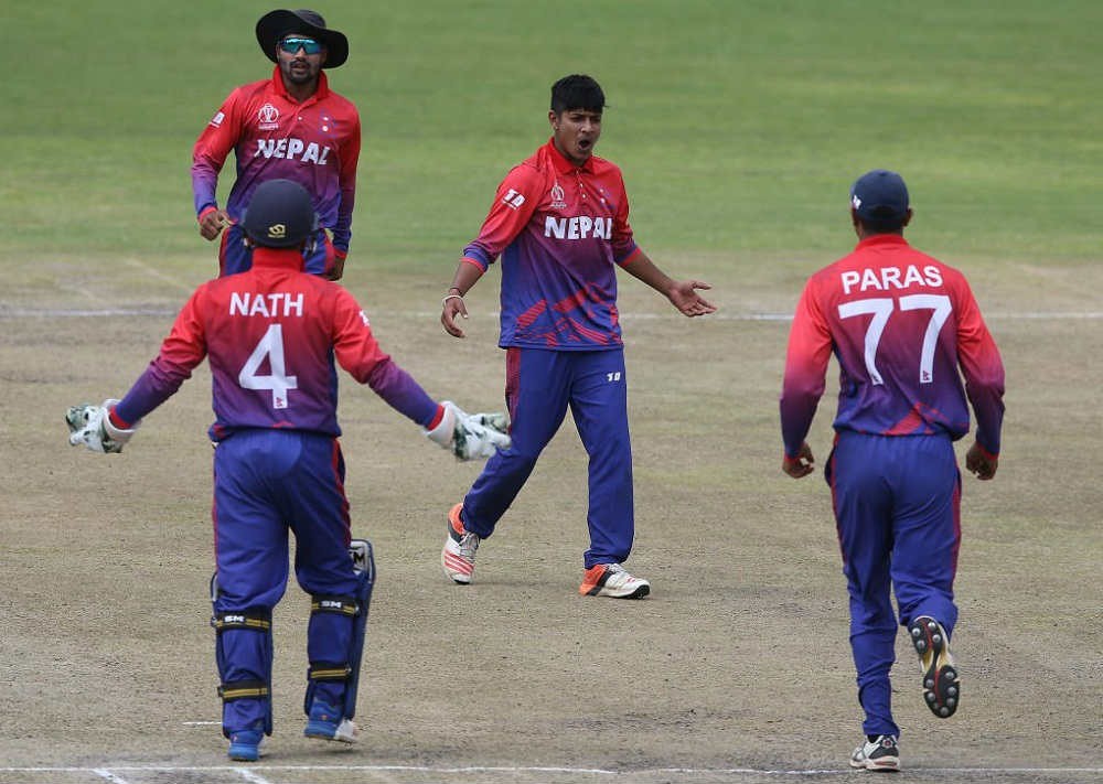 नेपाललाई  २५५ रनको चुनौती, सन्दीपले लिए ४ विकेट
