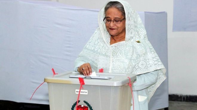 बांग्लादेश चुनावः शेख हसीनाको एकतर्फि जीत, विपक्षीलाई केवल ७ सिट