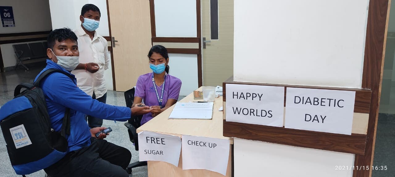 विश्व मधुमेह दिवसको अवसरमा वयोधा हस्पिटलद्वारा निशुल्क मधुमेह परीक्षण समपन्न