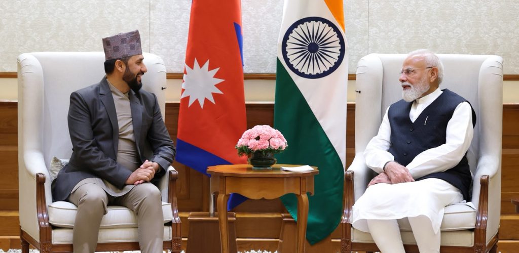 रास्वपा सभापति रवि लामिछाने र भारतीय प्रधानमन्त्री मोदीबीच भेटवार्ता