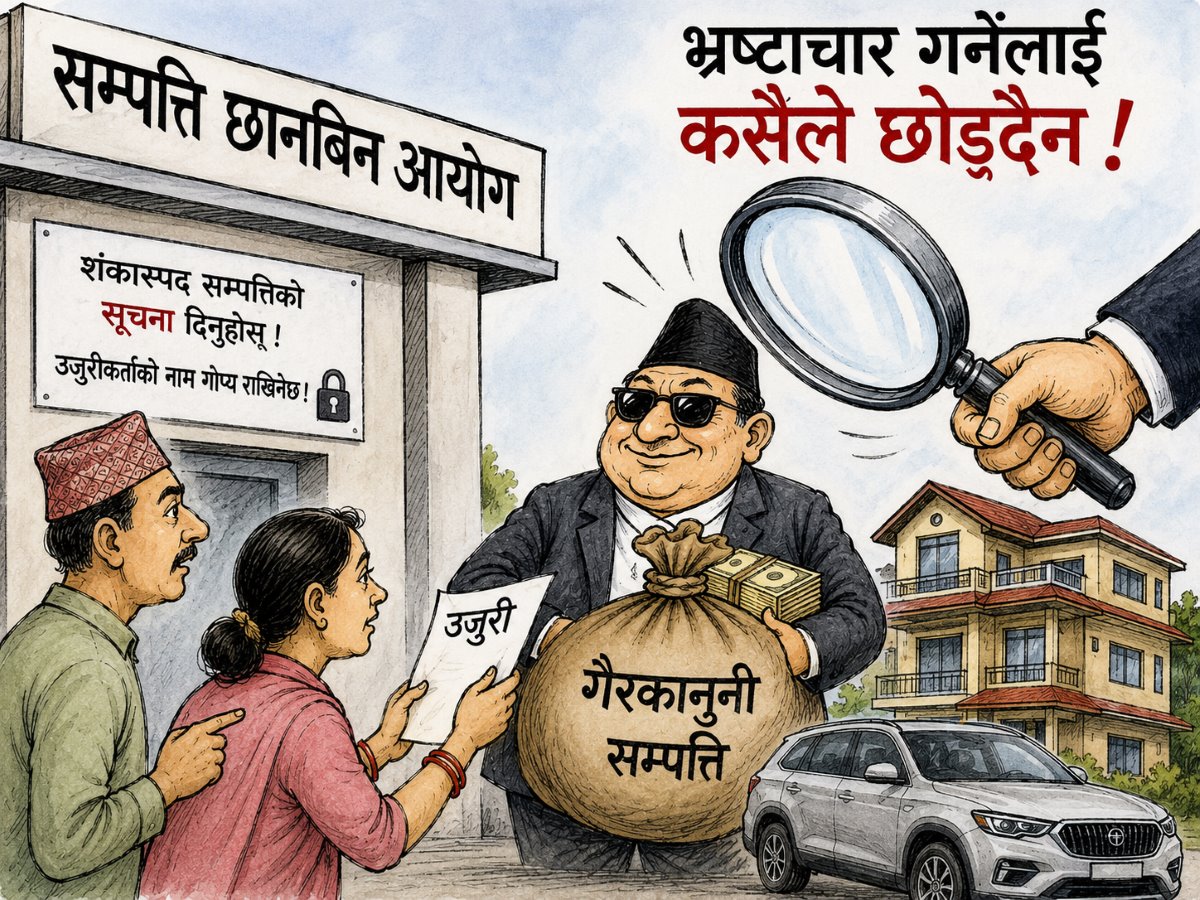 शंकास्पद सम्पत्तिबारे उजुरी दिन आयोगको आग्रह