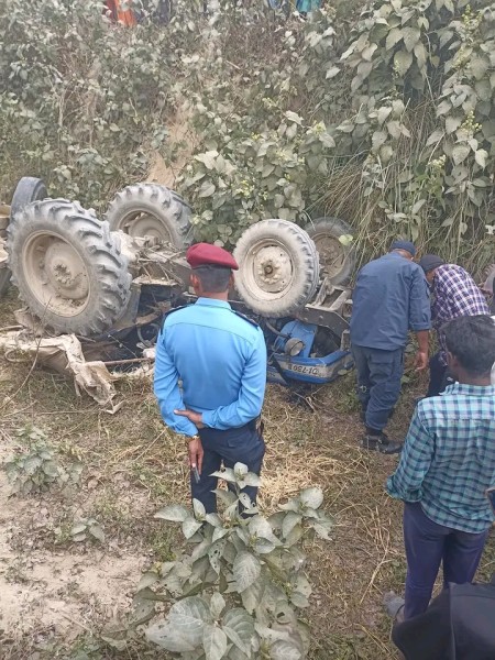 सर्लाहीमा ट्रयाक्टर दुर्घटनामा दुई जनाको मृत्यु 