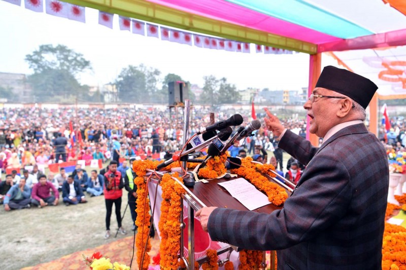 एमाले अध्यक्ष ओलीले आज गण्डकी प्रदेशका ३ चुनावी सभालाई सम्बोधन गर्ने