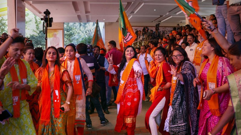 गुजरातमा लगातार छैटौँ पटक चुनाव जित्यो भाजपाले 