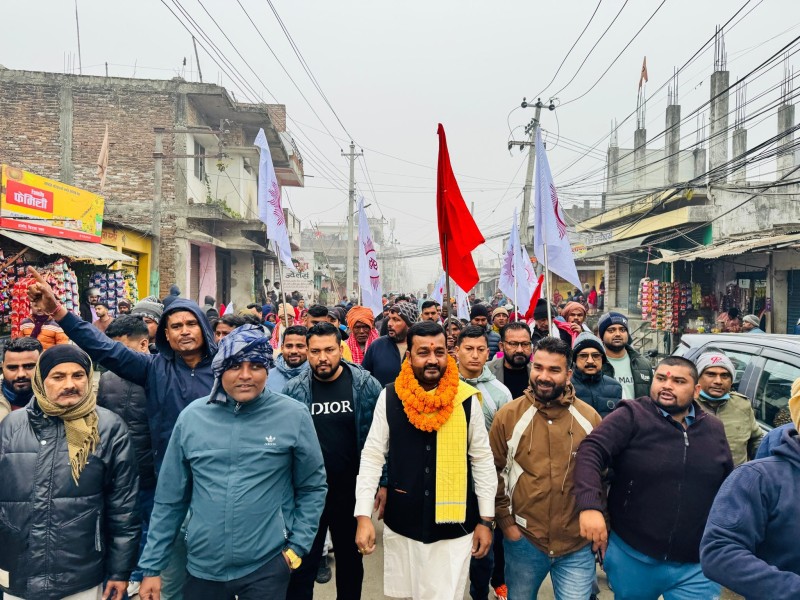 प्रदीप यादवको भव्य घरदैलो: 'नगवावासीको समर्थन नै मेरो जितको आधार'