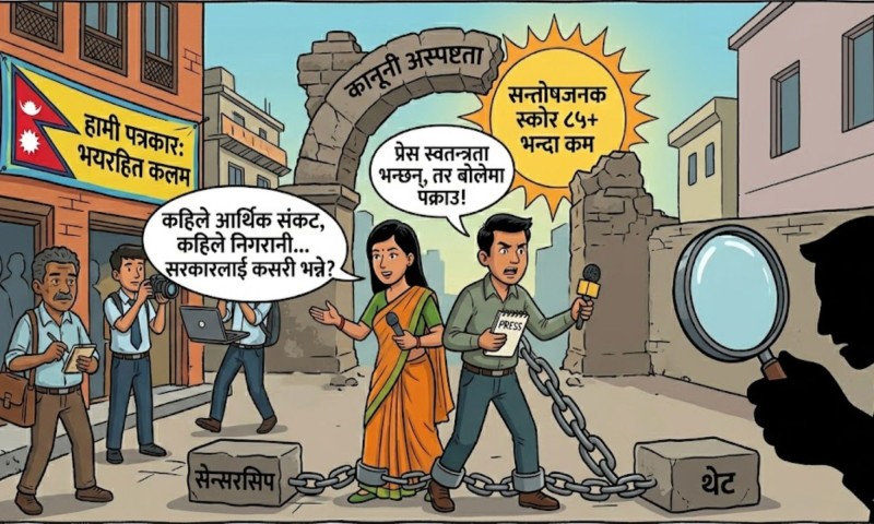 प्रेस स्वतन्त्रतामा नेपाल अझै ‘समस्याग्रस्त’ अवस्थामै