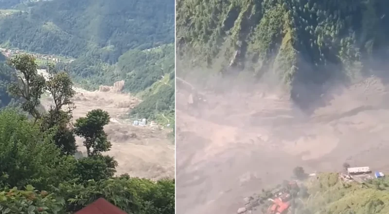 तिब्बतबाट आएको भीषण बाढीले रसुवाको टिमुरेमा ठूलो क्षति, नुवाकोट हुँदै बाढी अघि बढ्यो
