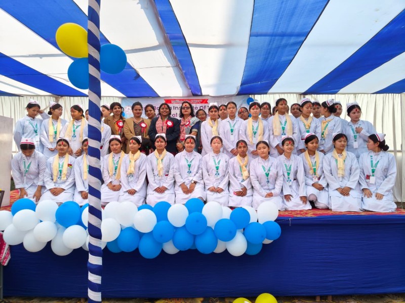 ज्ञान बाटिका इन्स्टिच्युटमा नर्सिङ प्रथम वर्षका विद्यार्थीहरूको स्वागत कार्यक्रम सम्पन्न