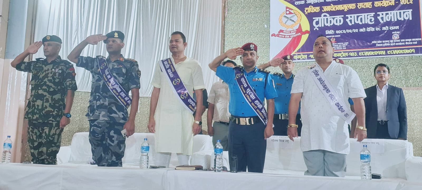 “सुरक्षित यात्राका लागि जनचेतना अनिवार्य” पर्सामा ट्राफिक सप्ताह सम्पन्न