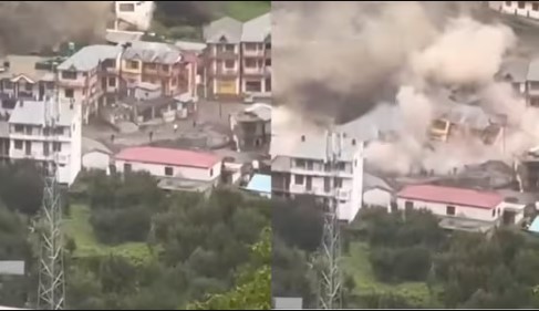 उत्तरकाशीको हर्षिल क्षेत्रमा आरीघोप्टे वर्षाले भीषण बाढी, ४ जनाको मृत्यु, ५० जना बेपत्ता