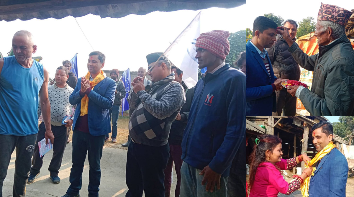 पर्सा २ मा 'आँखा' छाप बोकेर अमिताभ बच्चन दास घरदैलोमा व्यस्त