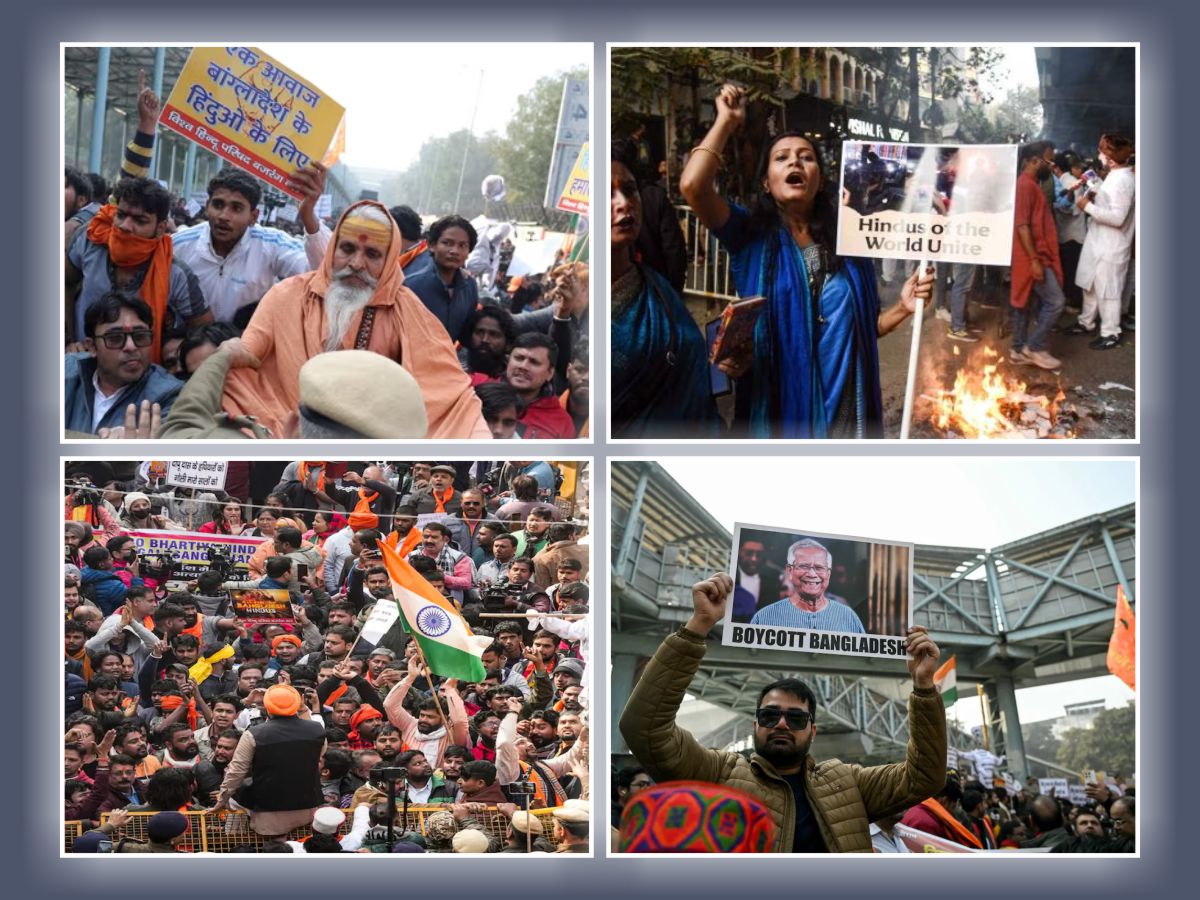 भारत–बंगलादेश सम्बन्ध तनावग्रस्त : दूतावासबाहिर विरोध, सुरक्षा चासो