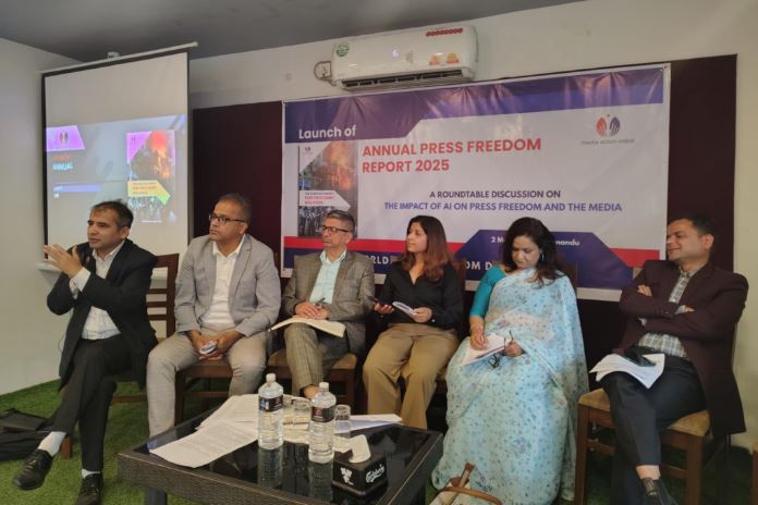 मिडिया एक्सन नेपालको वार्षिक प्रतिवेदन सार्वजनिक, ३२ उल्लंघनका घटना र ४० पत्रकार प्रभावित
