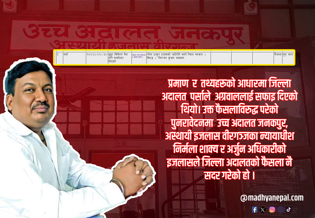नागरिकता मुद्दामा उद्योगी निरञ्जनकुमार अग्रवाललाई अदालतबाट सफाइ