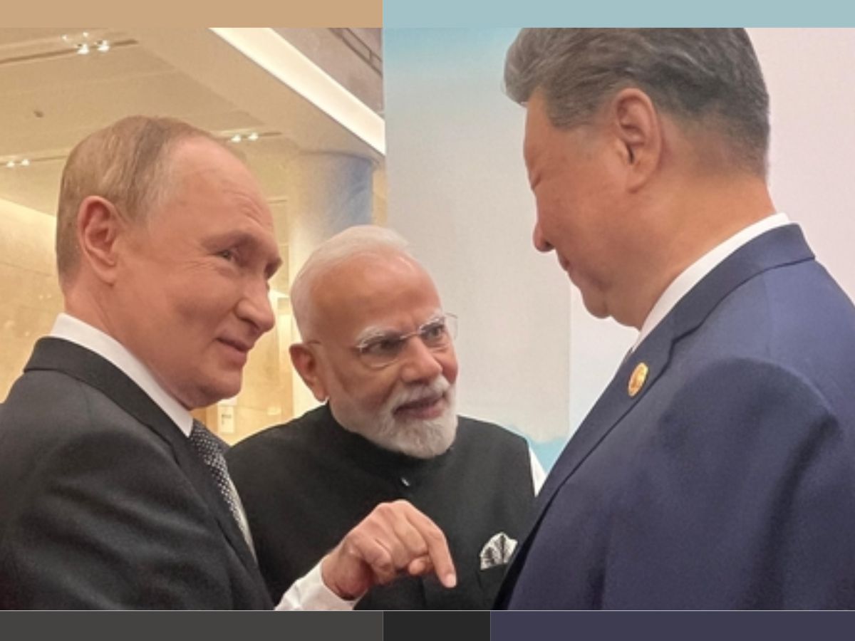 तिआन्जिनमा भएको एससीओ शिखर सम्मेलनमा मोदी, सी जिनपिङ र पुटिनको भेटघाट