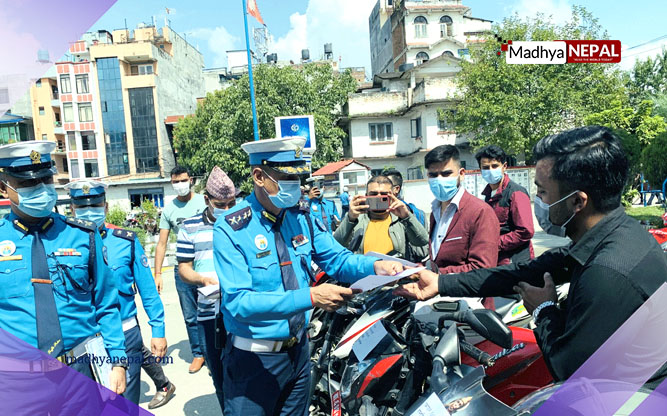  ट्राफिक नियम उल्लङ्घन गर्ने चार हजार तीन सय १४ चालक कारबाहीमा